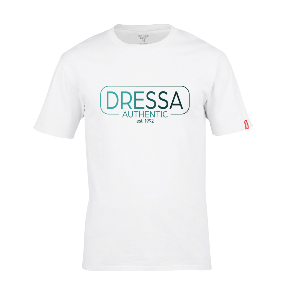 Dressa Authentic feliratos környakú rövid ujjú pamut póló