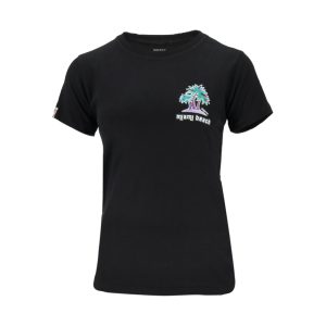 Dressa Miami Beach feliratos női pamut póló - fekete