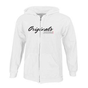 Dressa Originals feliratos cipzáros kapucnis nagyméretű pamut pulóver