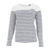 Striped White/Navy #ffffff