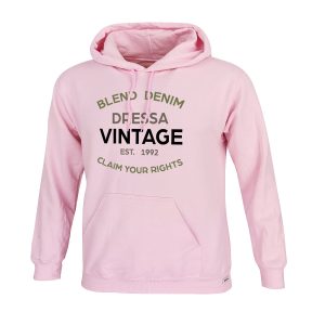 Dressa Vintage Blend feliratos kenguruzsebes pamut kapucnis pulóver