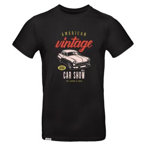 Dressa Car Show autós mintás környakú rövid ujjú pamut póló