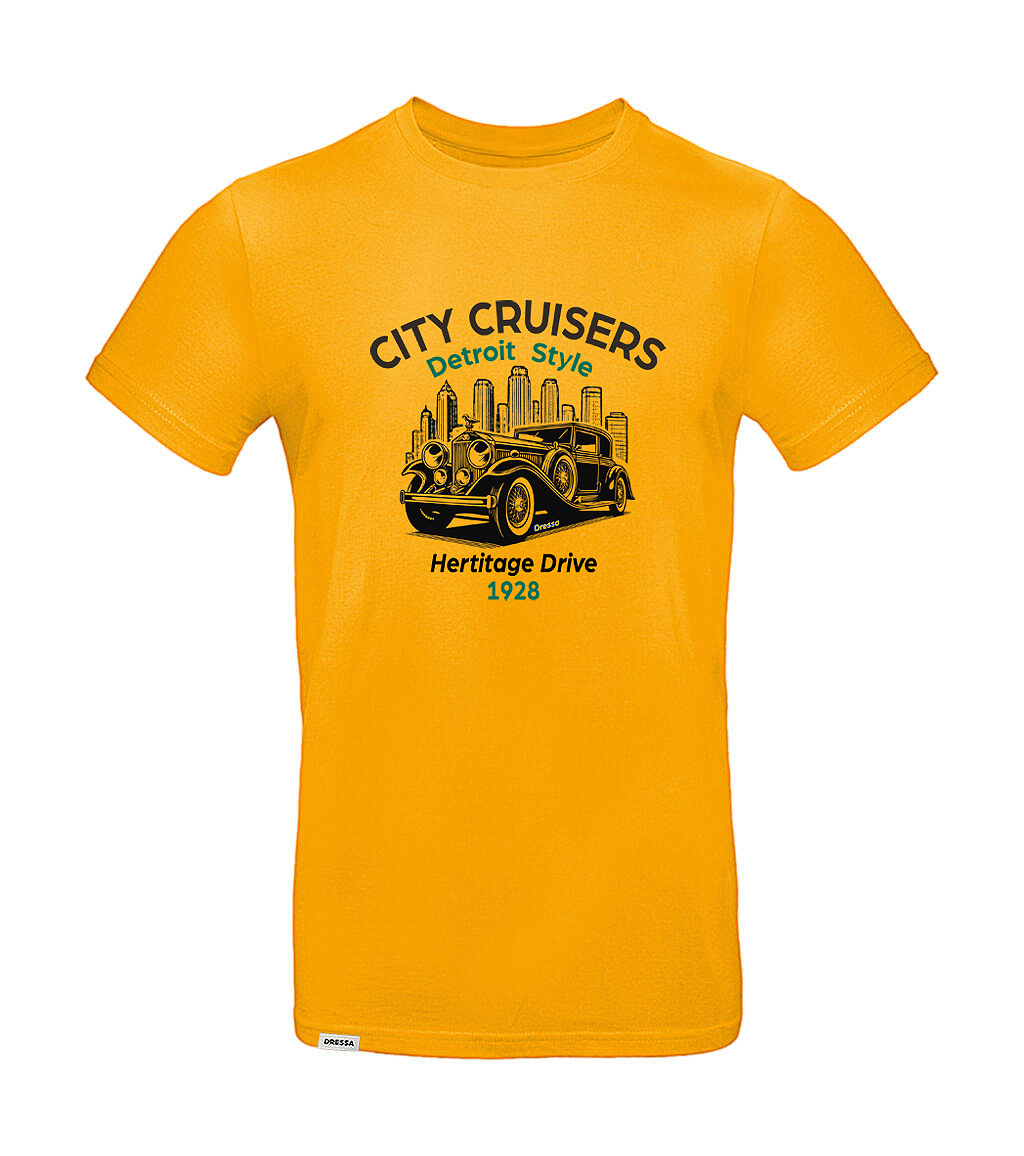 Dressa City Cruisers autós mintás környakú rövid ujjú pamut póló