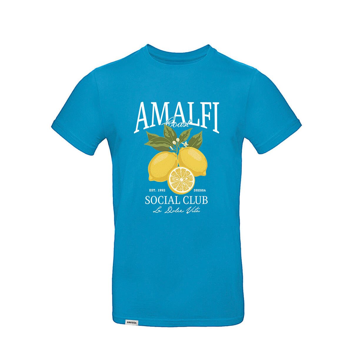 Dressa Amalfi Coast mintás környakú rövid ujjú pamut póló