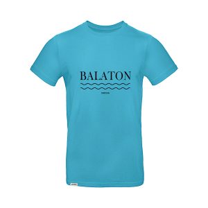 Dressa Balaton Waves feliratos környakú rövid ujjú pamut póló