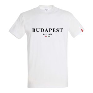 Dressa Budapest 1873 feliratos környakú rövid ujjú pamut póló
