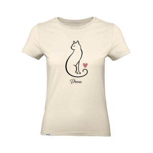 Dressa Cat Love cicás rövid ujjú női pamut póló