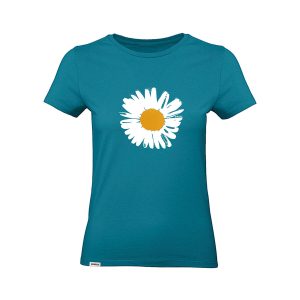 Dressa Chamomile virágmintás rövid ujjú női pamut póló