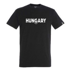 Dressa Hungary feliratos környakú rövid ujjú pamut póló