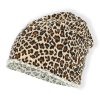 Dressa Beanie leopárd mintás elasztikus pamut sapka