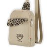 Dressa Leopard mintás állítható pántos női válltáska testtáska