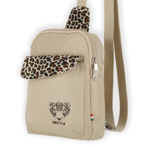 Dressa Leopard mintás állítható pántos női válltáska testtáska