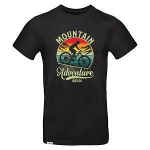 Dressa Mountain Adventure biciklis mintás környakú rövid ujjú pamut póló