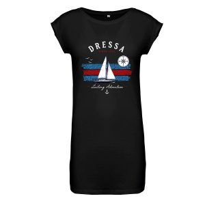 Dressa Sailing Adventure hajó mintás pamut pólóruha