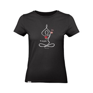 Dressa Yoga mintás rövid ujjú női pamut póló