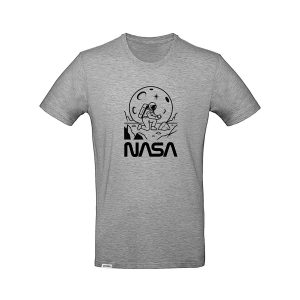 Nasa Moon mintás környakú rövid ujjú pamut póló
