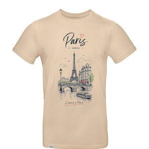 Dressa Paris mintás környakú rövid ujjú pamut póló