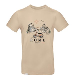 Dressa Rome mintás környakú rövid ujjú pamut póló