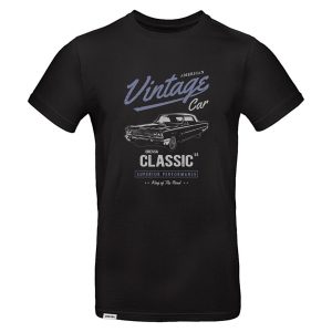 Dressa Classic 63 autós mintás környakú rövid ujjú pamut póló
